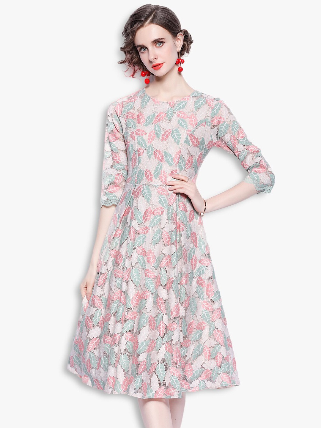 

JC Collection Beige Floral Dress