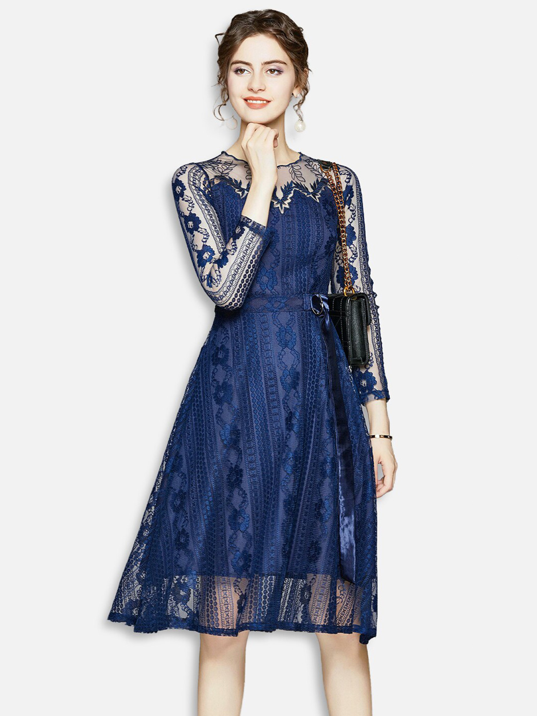 

JC Collection Navy Blue Dress