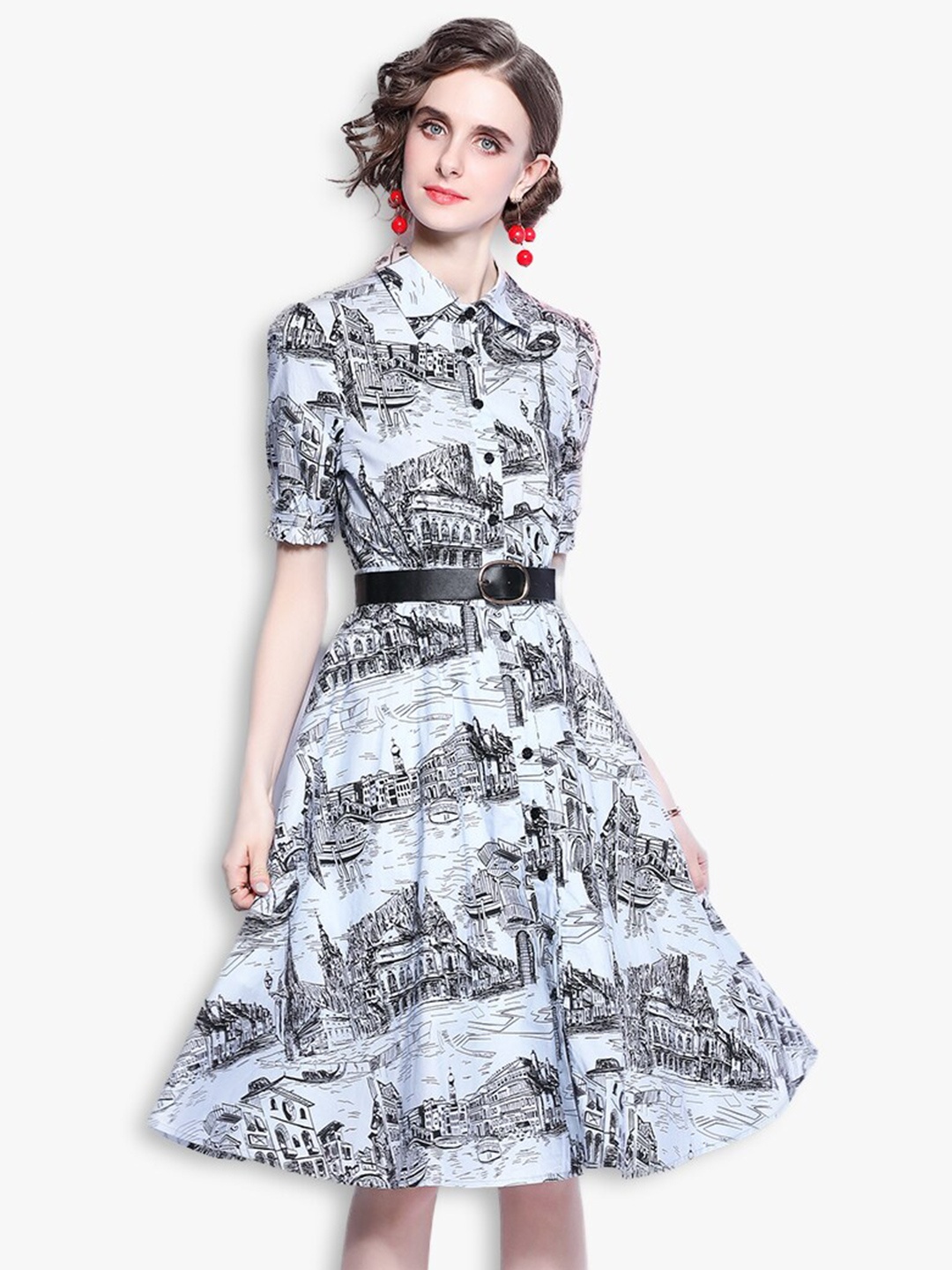 

JC Collection Blue Shirt Dress