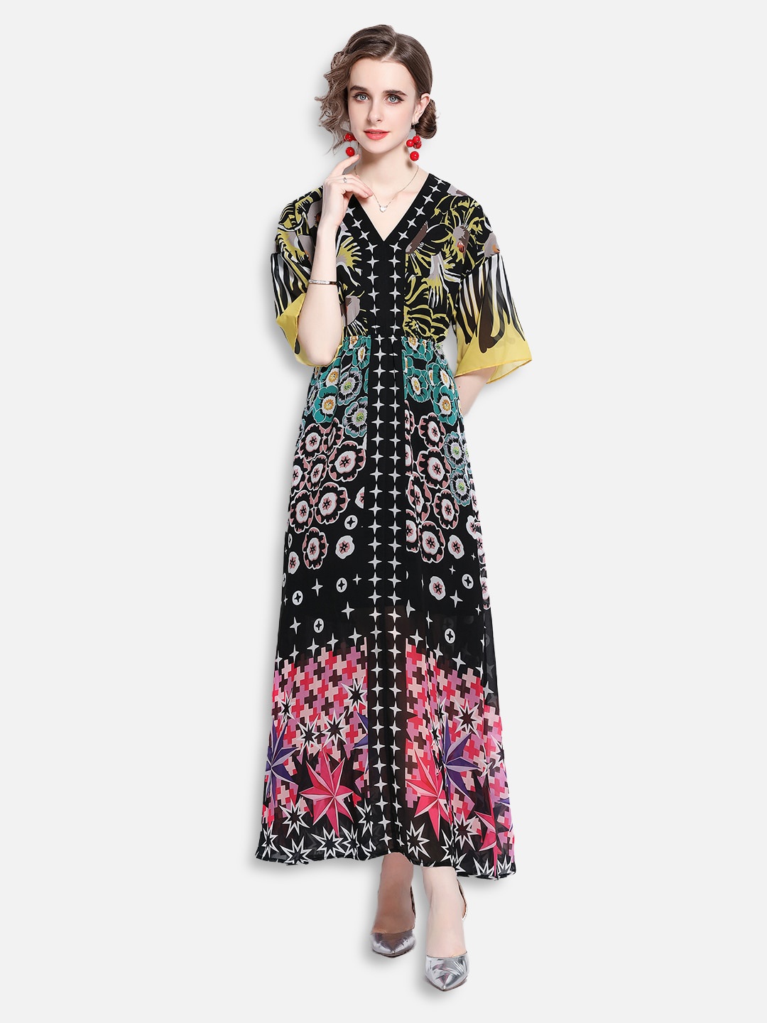 

JC Collection Multicoloured Floral Maxi Dress, Multi