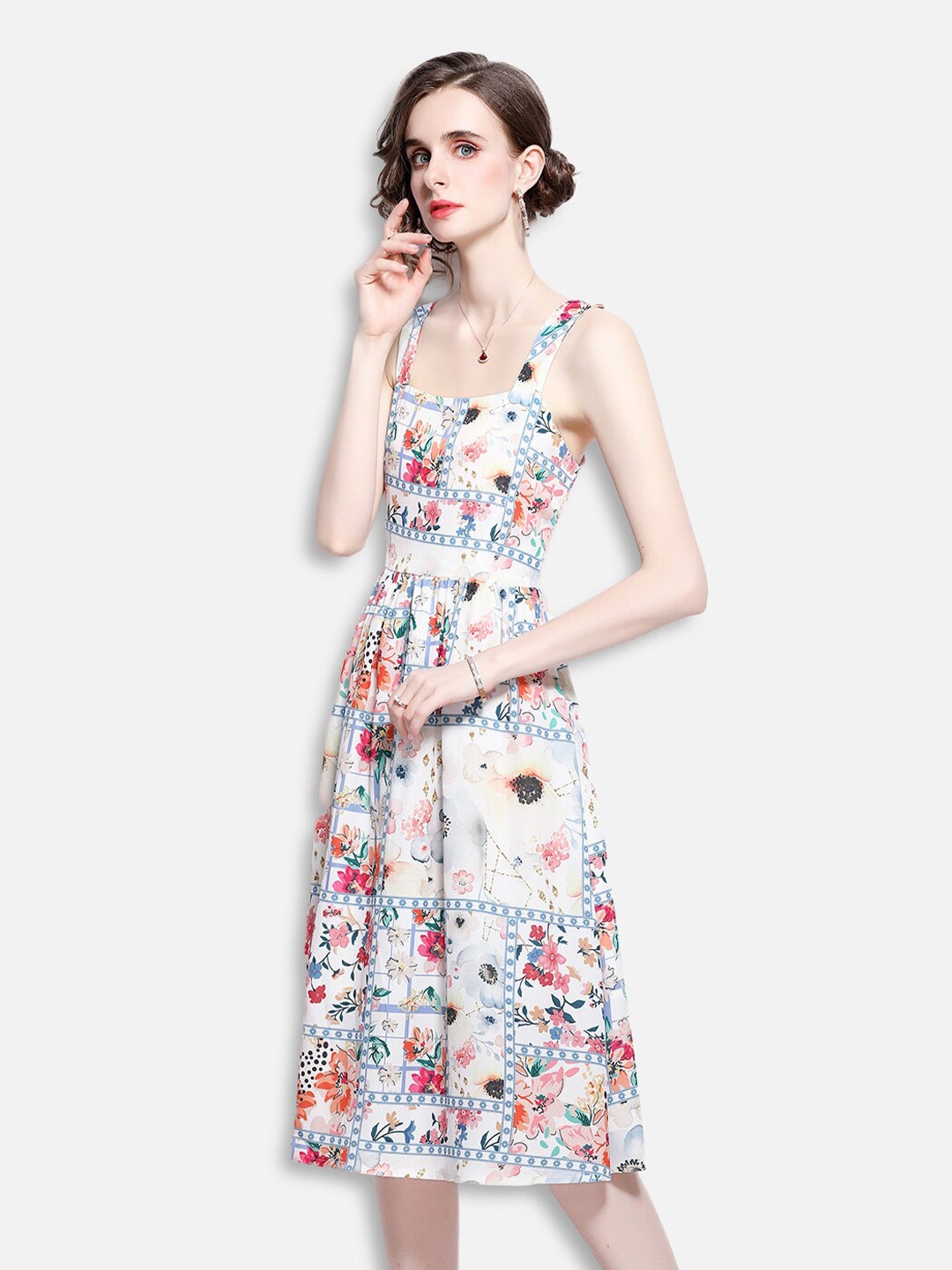 

JC Collection Multicoloured Floral Midi Dress, Multi