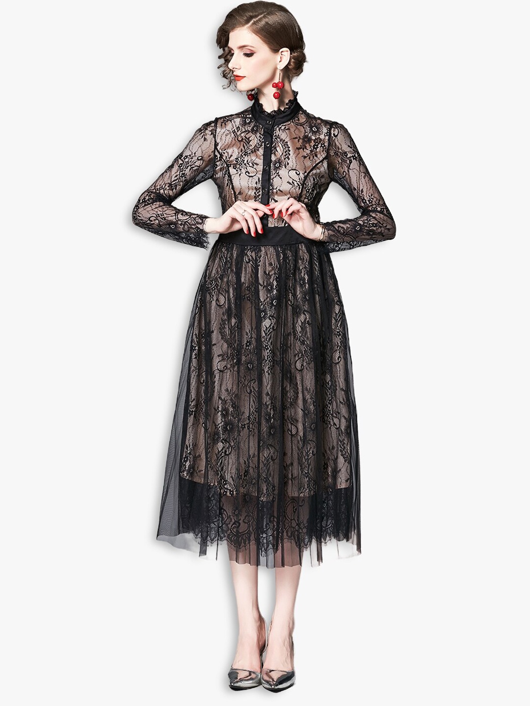 

JC Collection Black Midi Dress