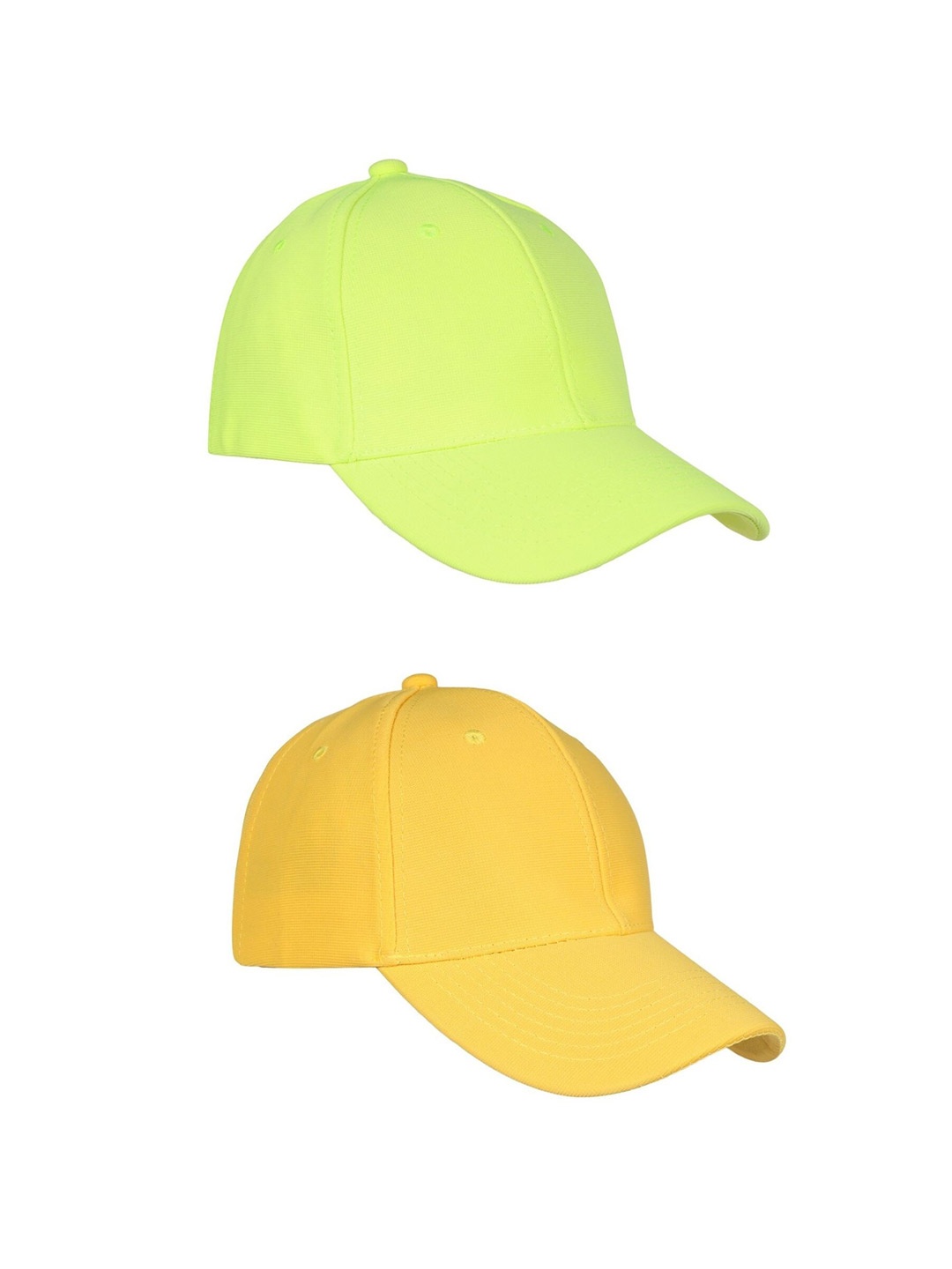 

FabSeasons Unisex Pack of 2 Fluorescent Green & Orange Baseball Cap
