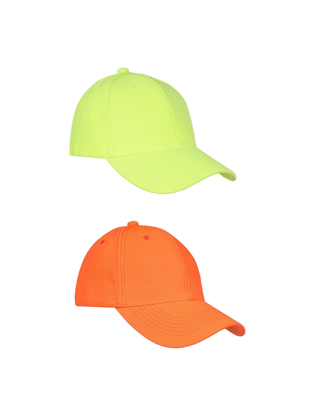 

FabSeasons Unisex Fluorescent Green & Orange Baseball Caps