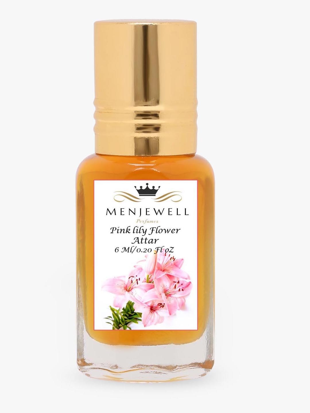 

Menjewell Pinklily Flower Long Lasting Attar - 6Ml, Transparent