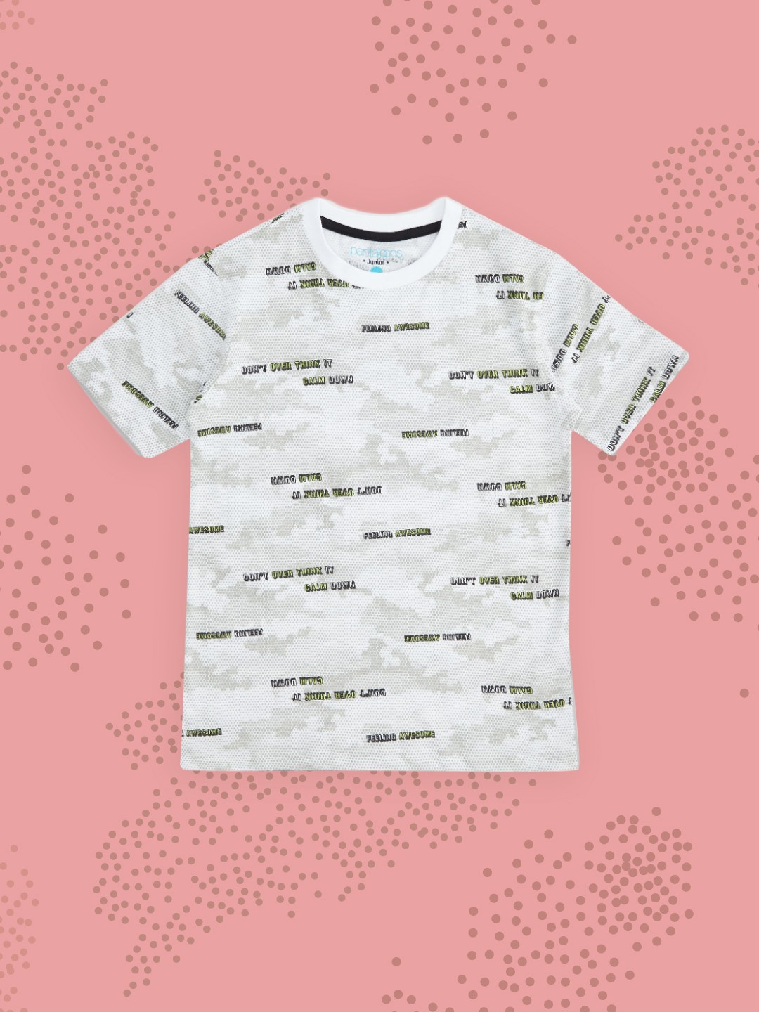 

Pantaloons Junior Boys White Printed T-shirt
