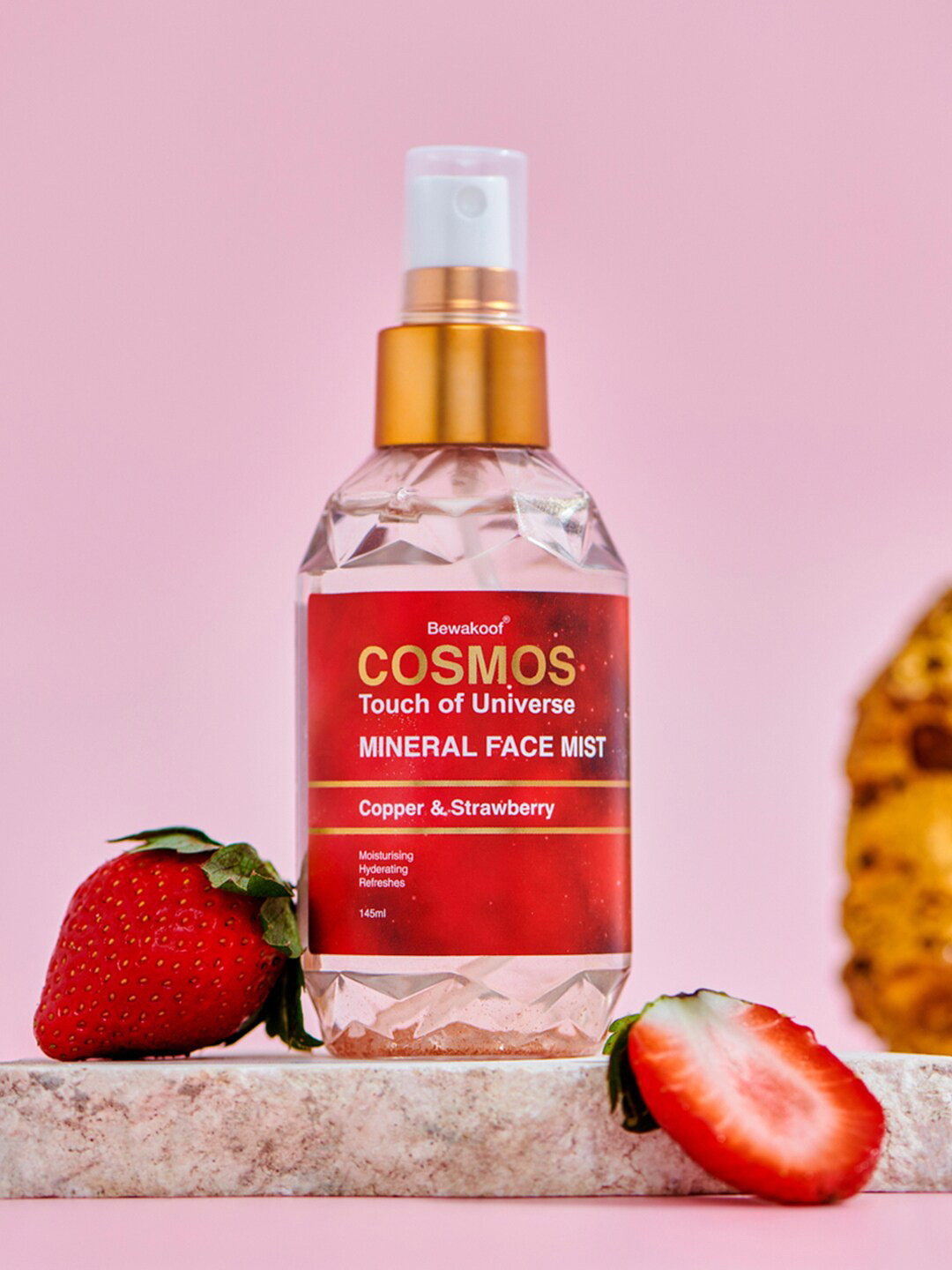 

BEWAKOOF COSMOS Mineral Face Mist With Copper & Strawberry - 145 ml, White