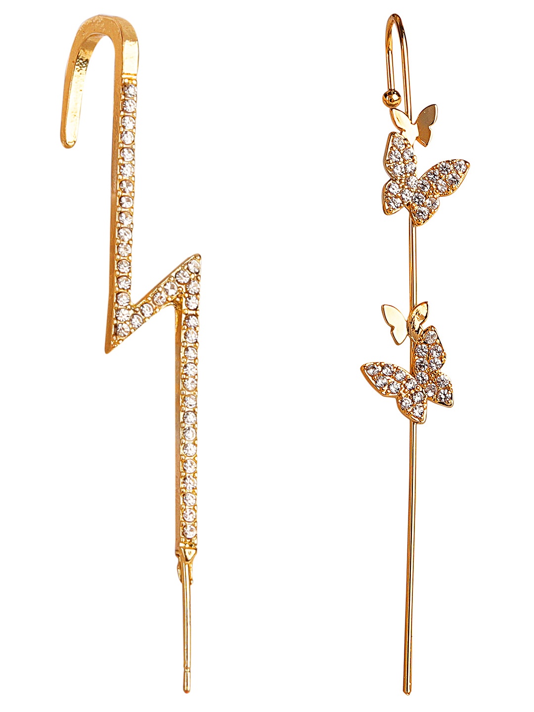 

Vembley Pack Of 2 Gold-Toned Spiked Ear Cuff