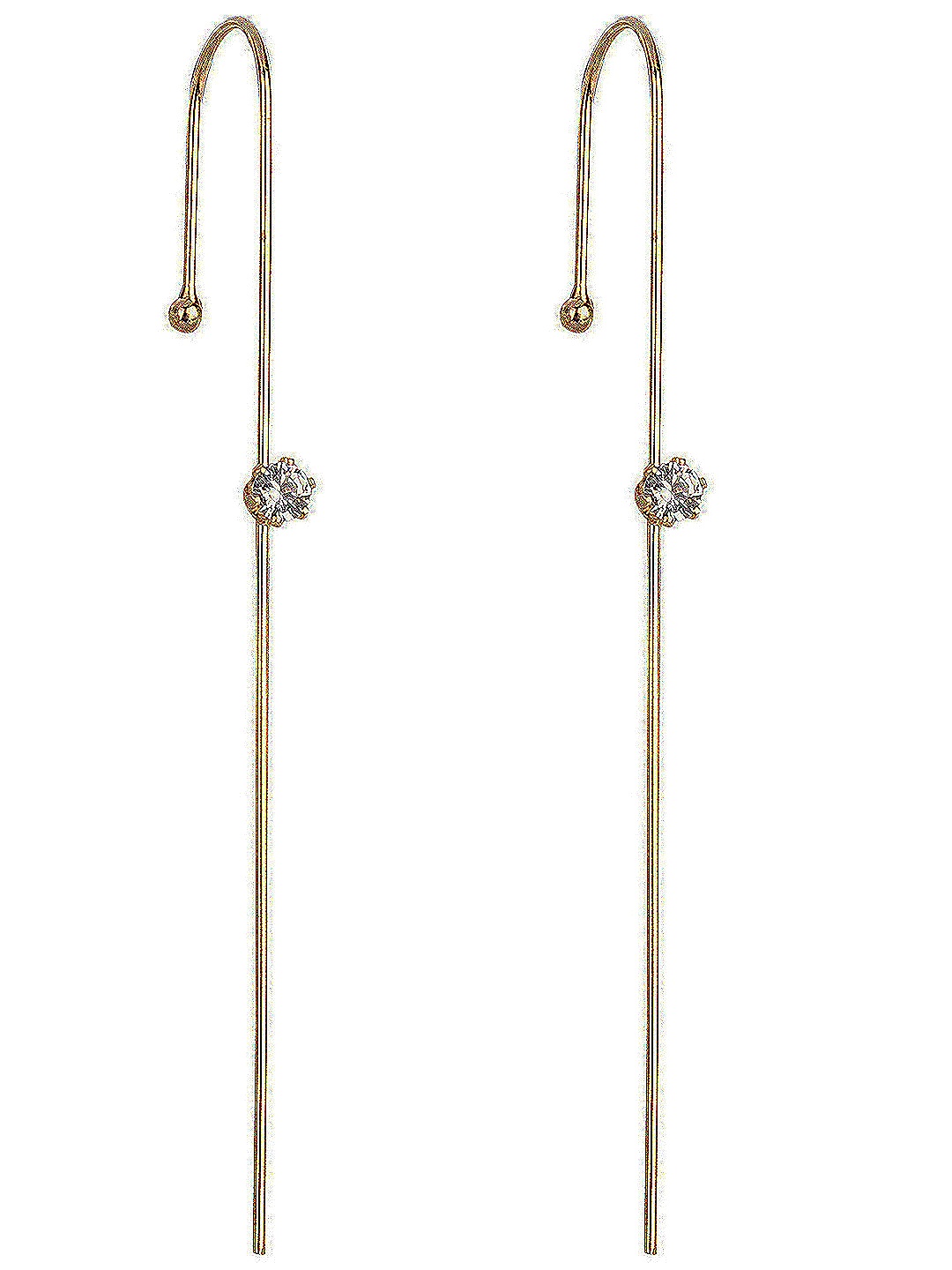 

Vembley Pack Of 2 Gold-Toned CZ-Studded Contemporary Ear Cuff Earrings