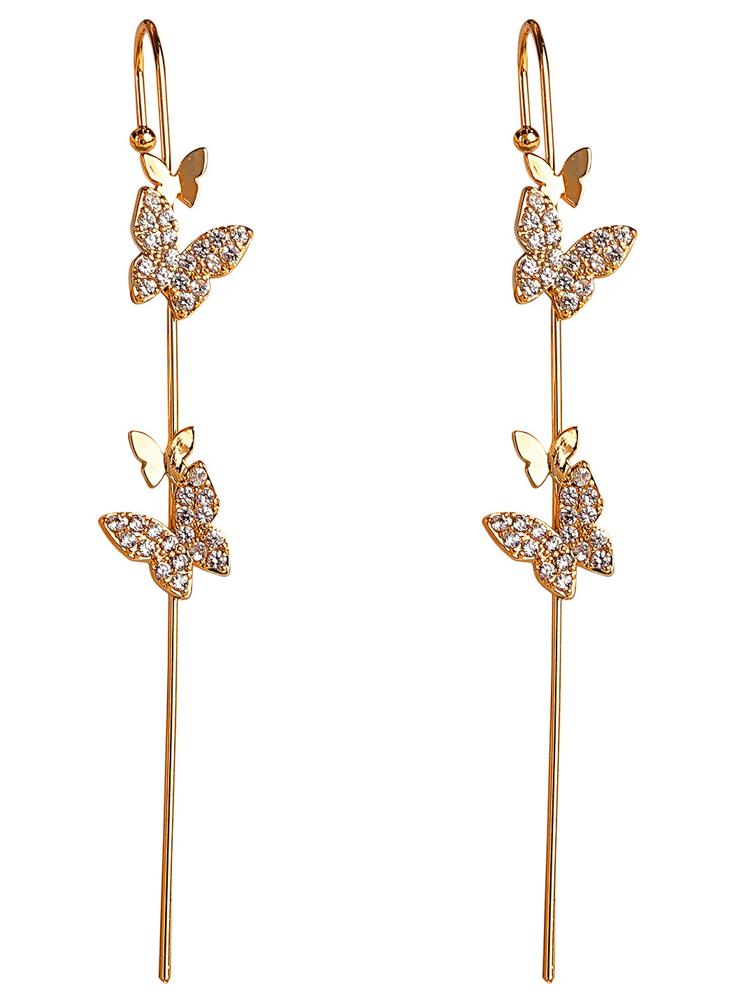 

Vembley Pack Of 2 Gold-Toned Spiked Drop Earrings
