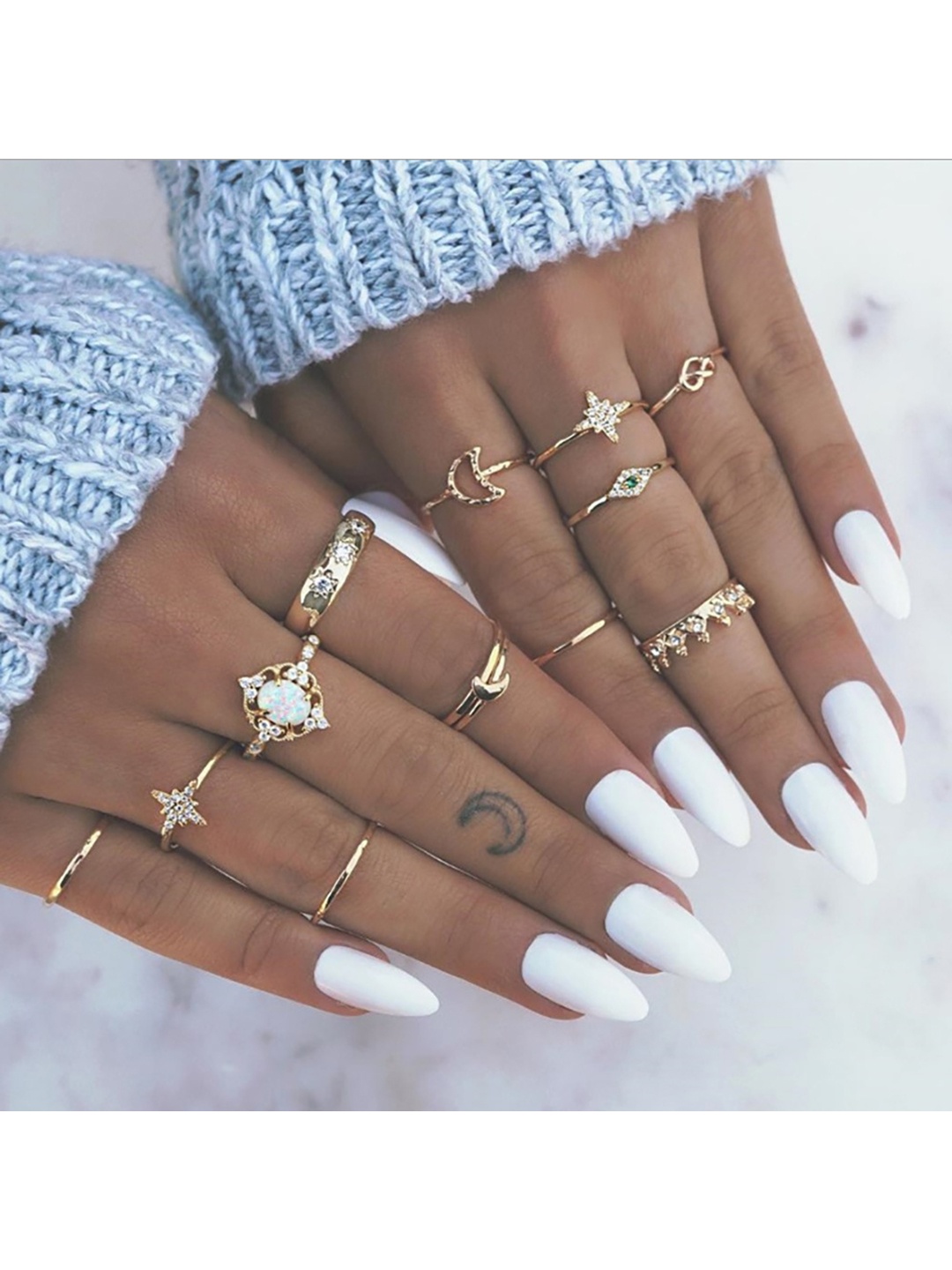 

Vembley Set of 12 Gold Plated Rings