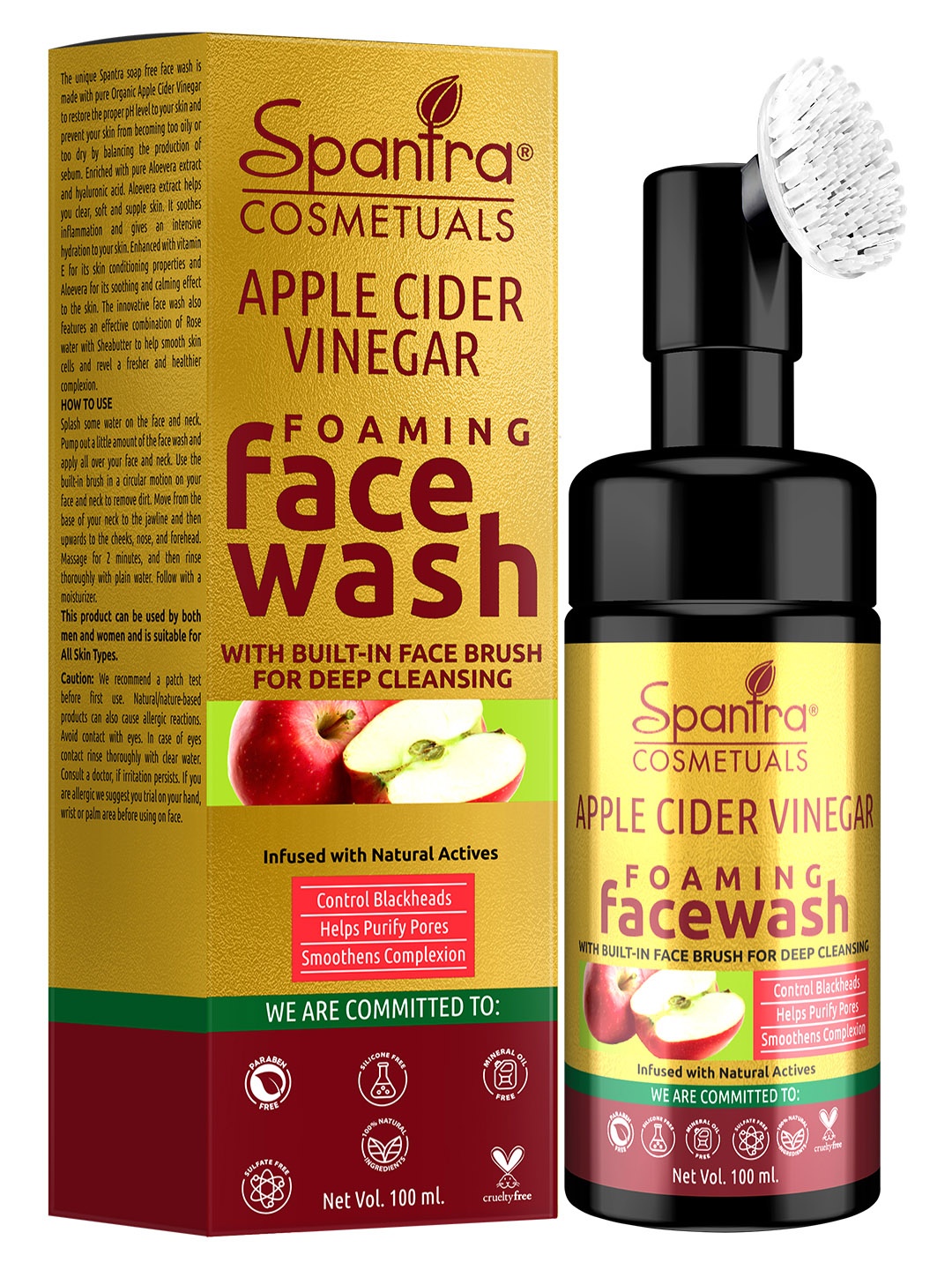 

Spantra Gold Apple Cider Vinegar Foaming Face Wash 100 Ml