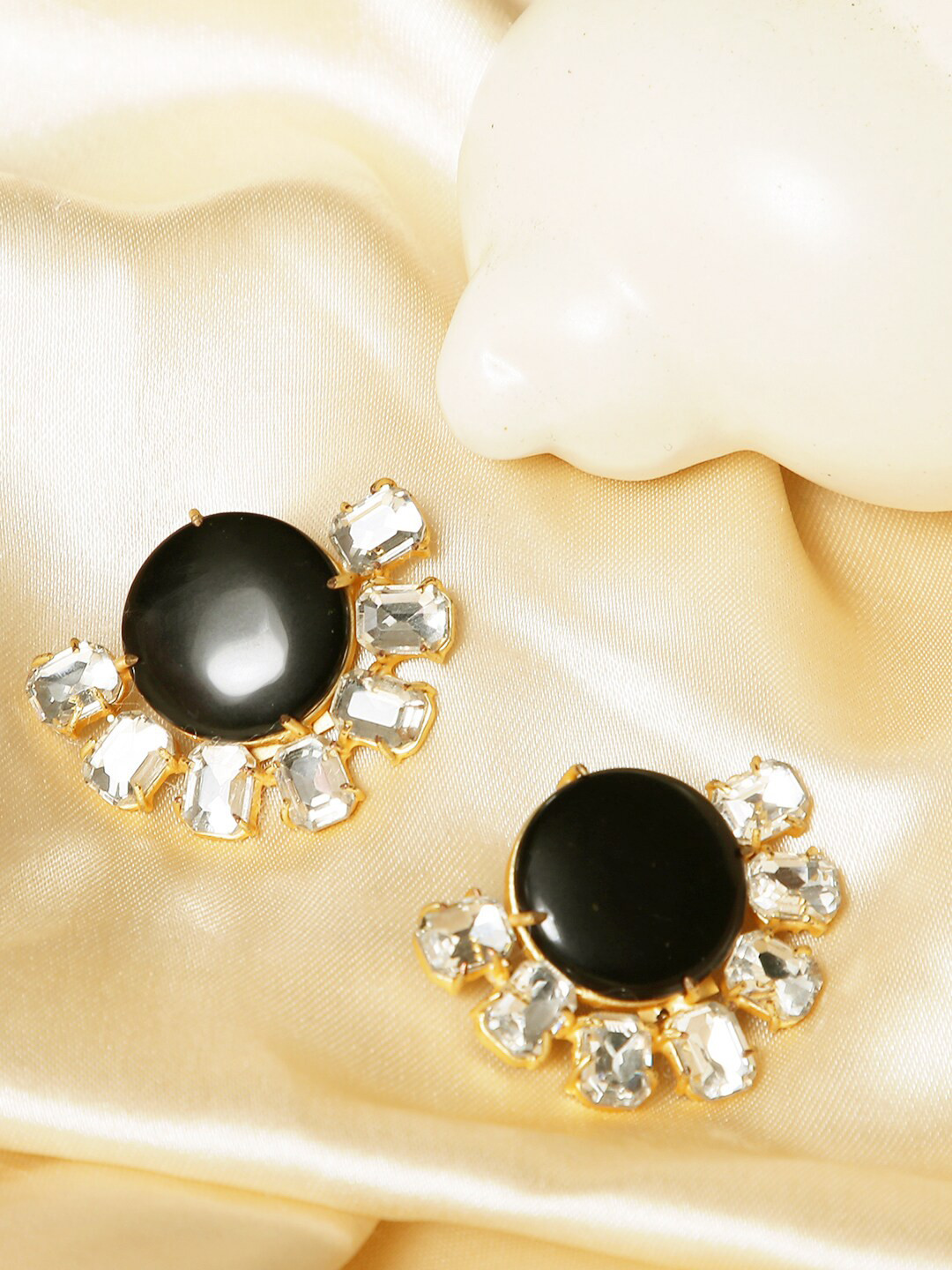 

XAGO Black Contemporary Studs Earrings