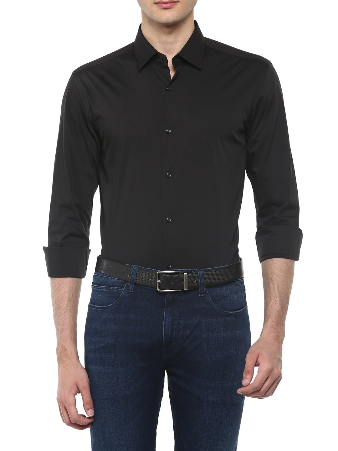 

HUGO Men Black Pure Cotton Formal Shirt