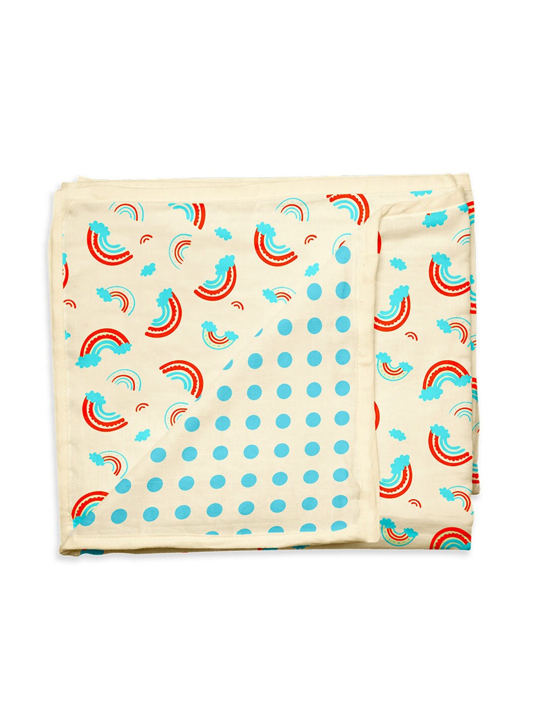 

SuperBottoms Multicoloured Geometric Mild Winter 210 GSM Sustainable Single Bed Dohar, Multi