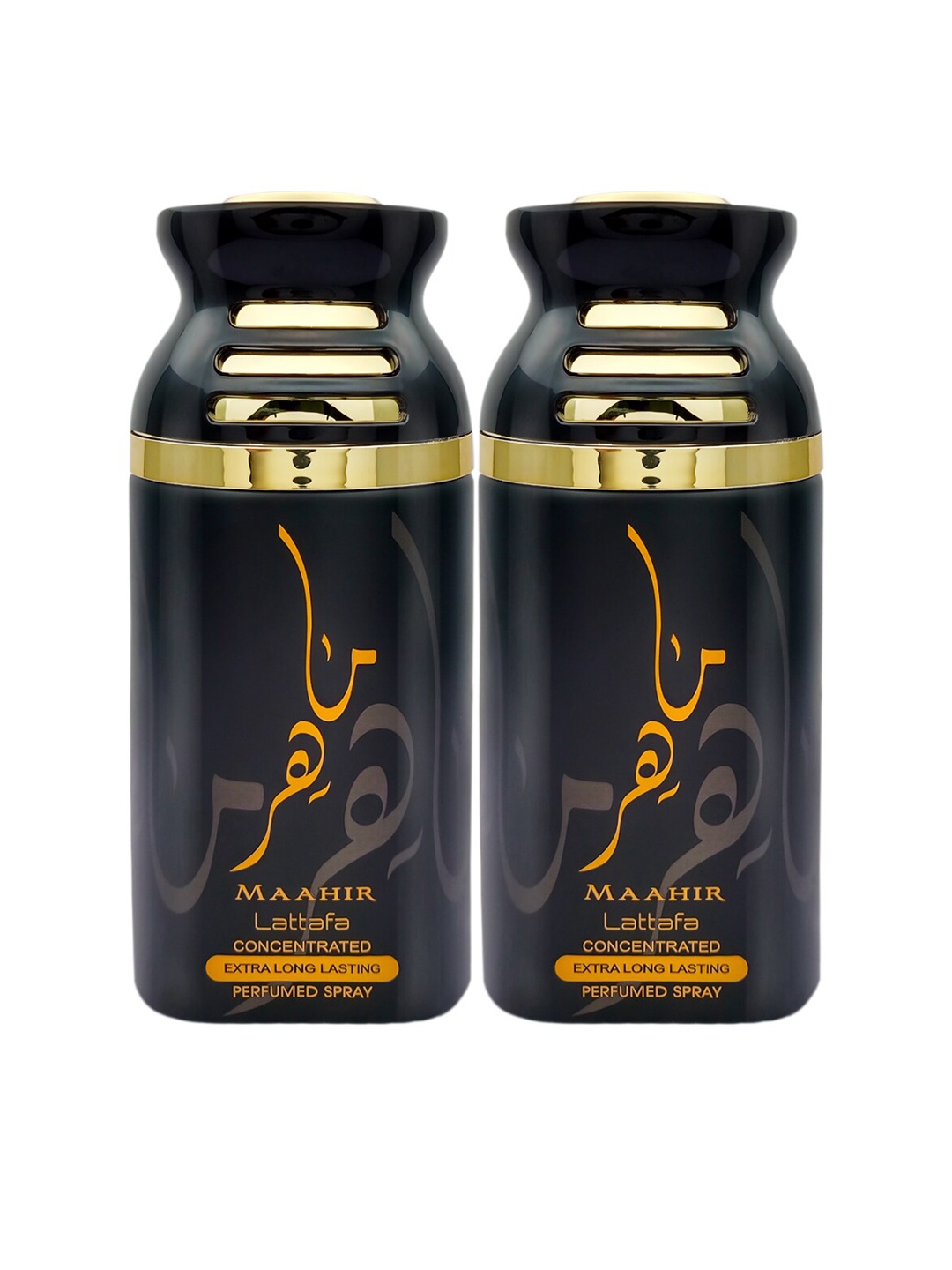 

Lattafa Set Of 2 Maahir Gold Concentrated Perfumed Body Spray 500ml