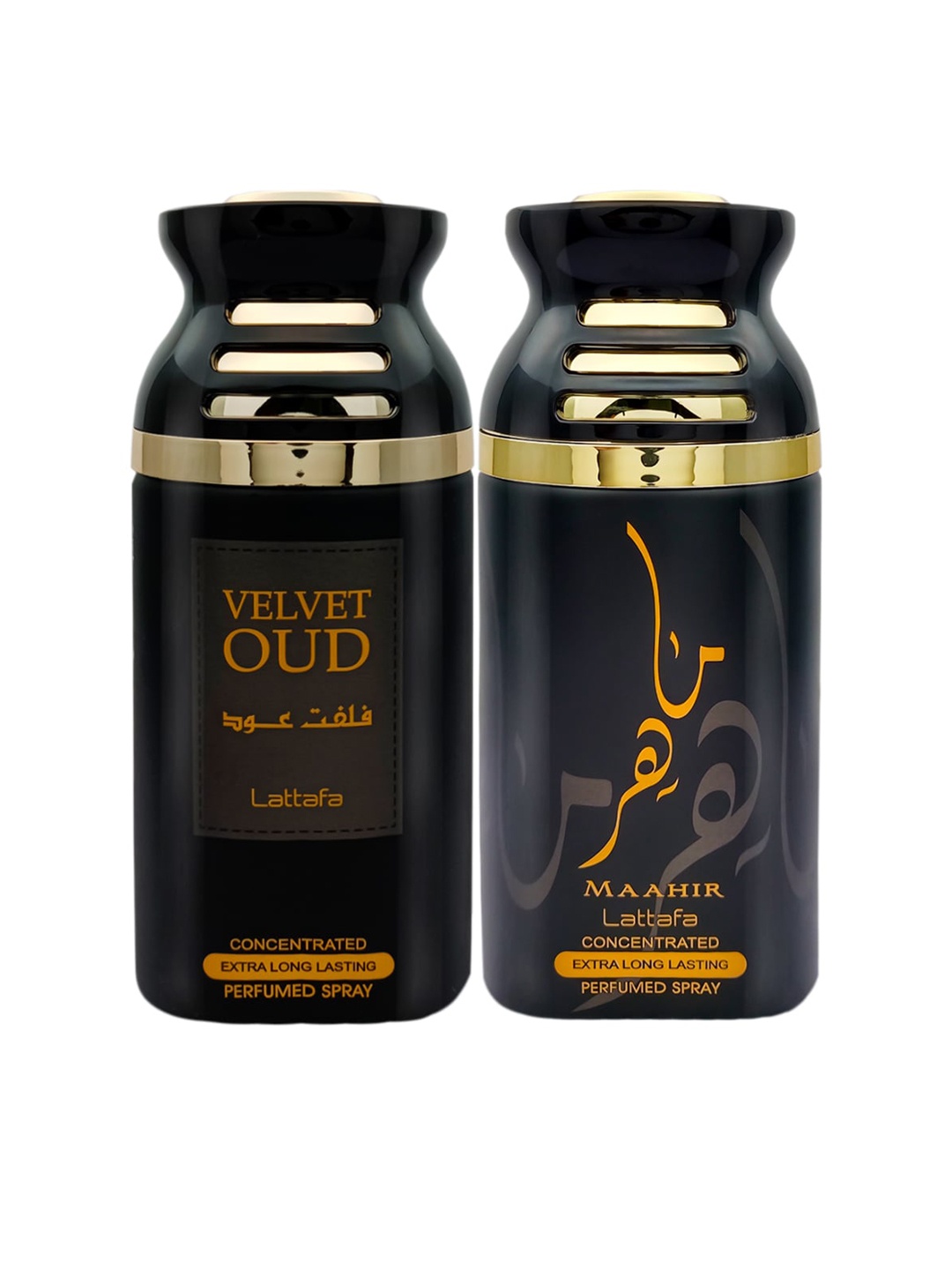 

Lattafa Pack of 2 Perfumed Body Spray 250ml Each, Black