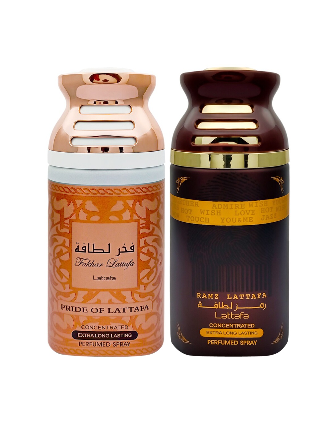 

Lattafa Fakhar Pack of 2 Perfumed Body Spray 250ml, Rose gold