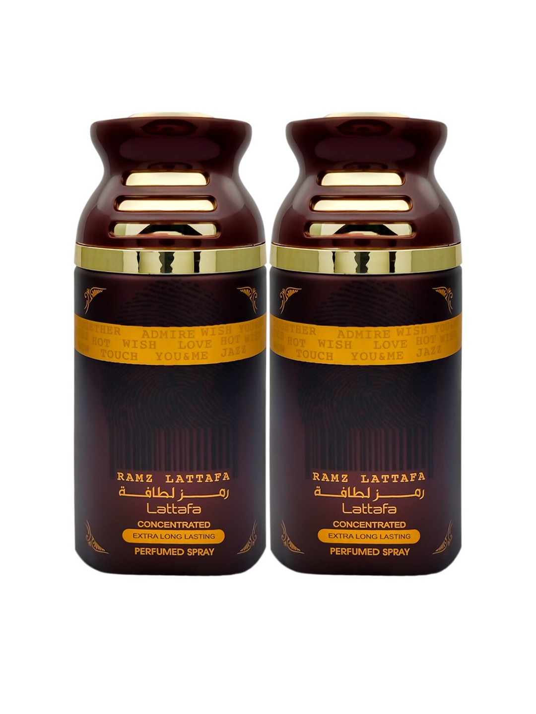 

Lattafa Pack of 2 Ramz Gold Concentrated Perfumed Body Spray - 250ml Each, Brown