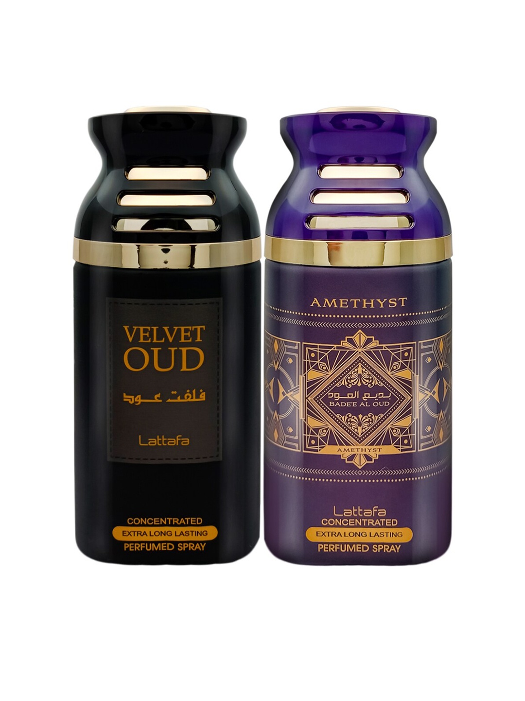 

Lattafa Pack of 2 Perfumed Spray 250ml Each, Black