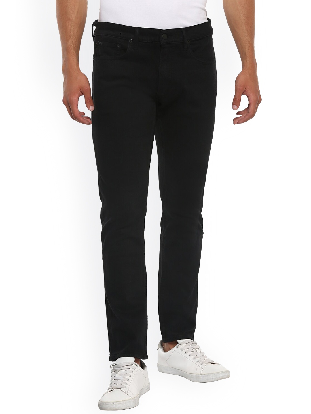 

Polo Ralph Lauren Men Black Slim Fit Pure Cotton Jeans
