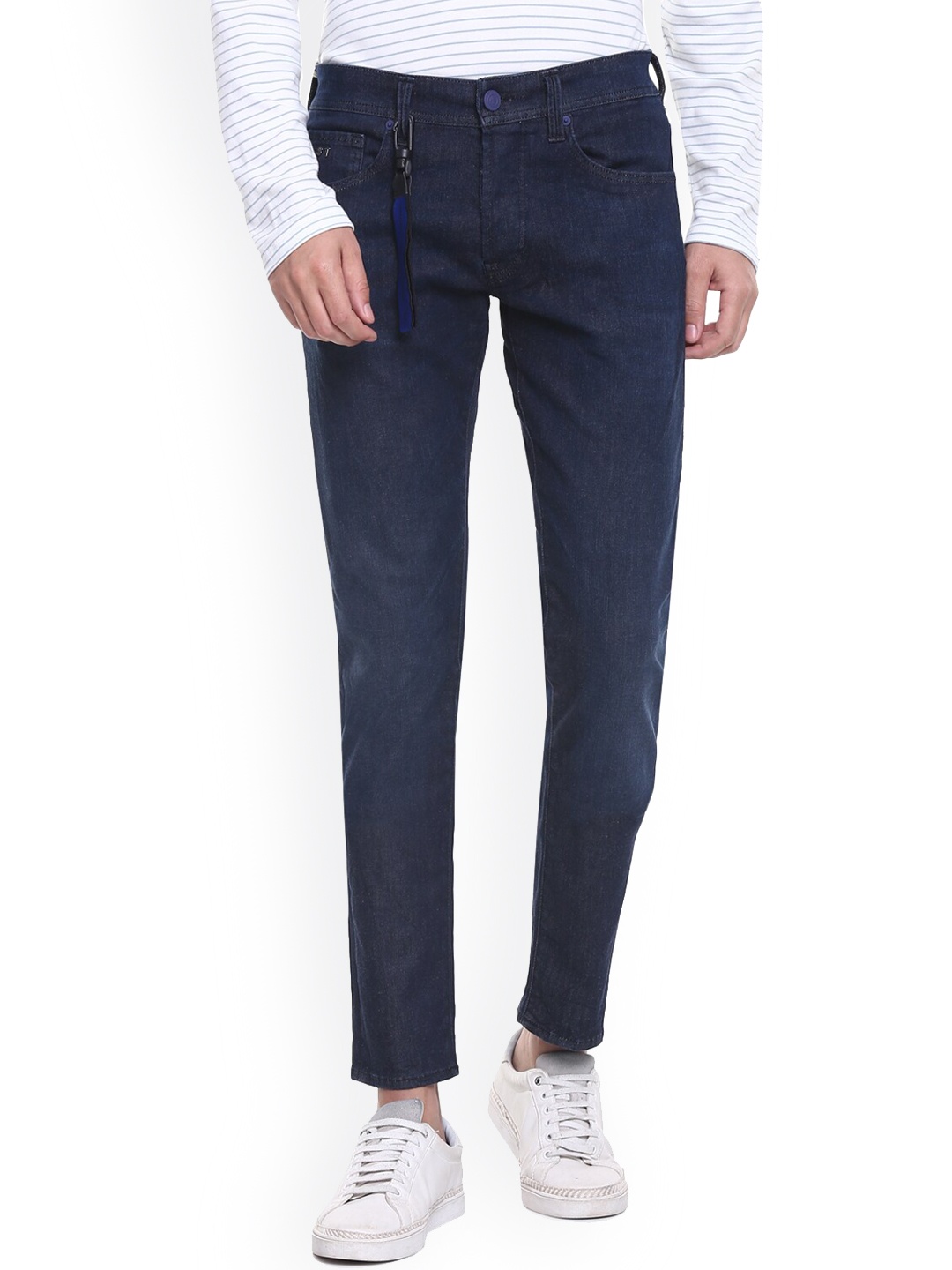 

Tramarossa Men Navy Blue Clean Look Jeans