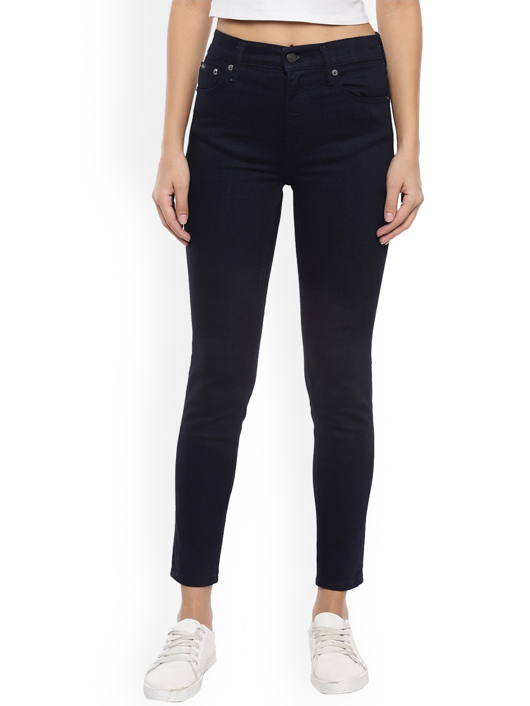 

Polo Ralph Lauren Women Blue Skinny Fit High-Rise Pure Cotton Jeans