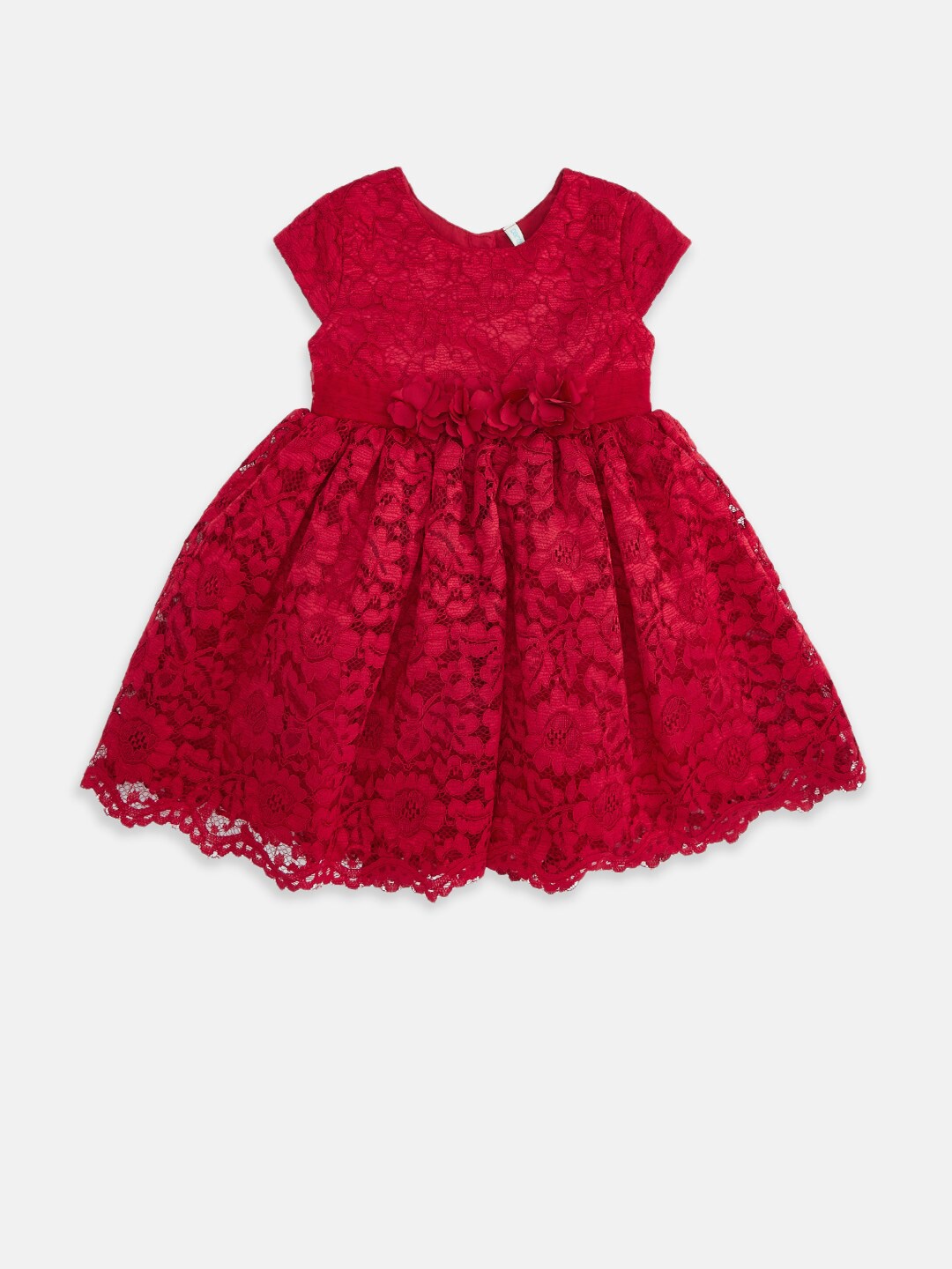 

Pantaloons Junior Girls Red Fit & Flare Dress
