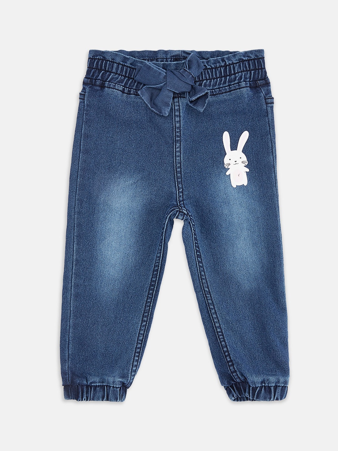 

Pantaloons Baby Girls Blue Light Fade Jeans