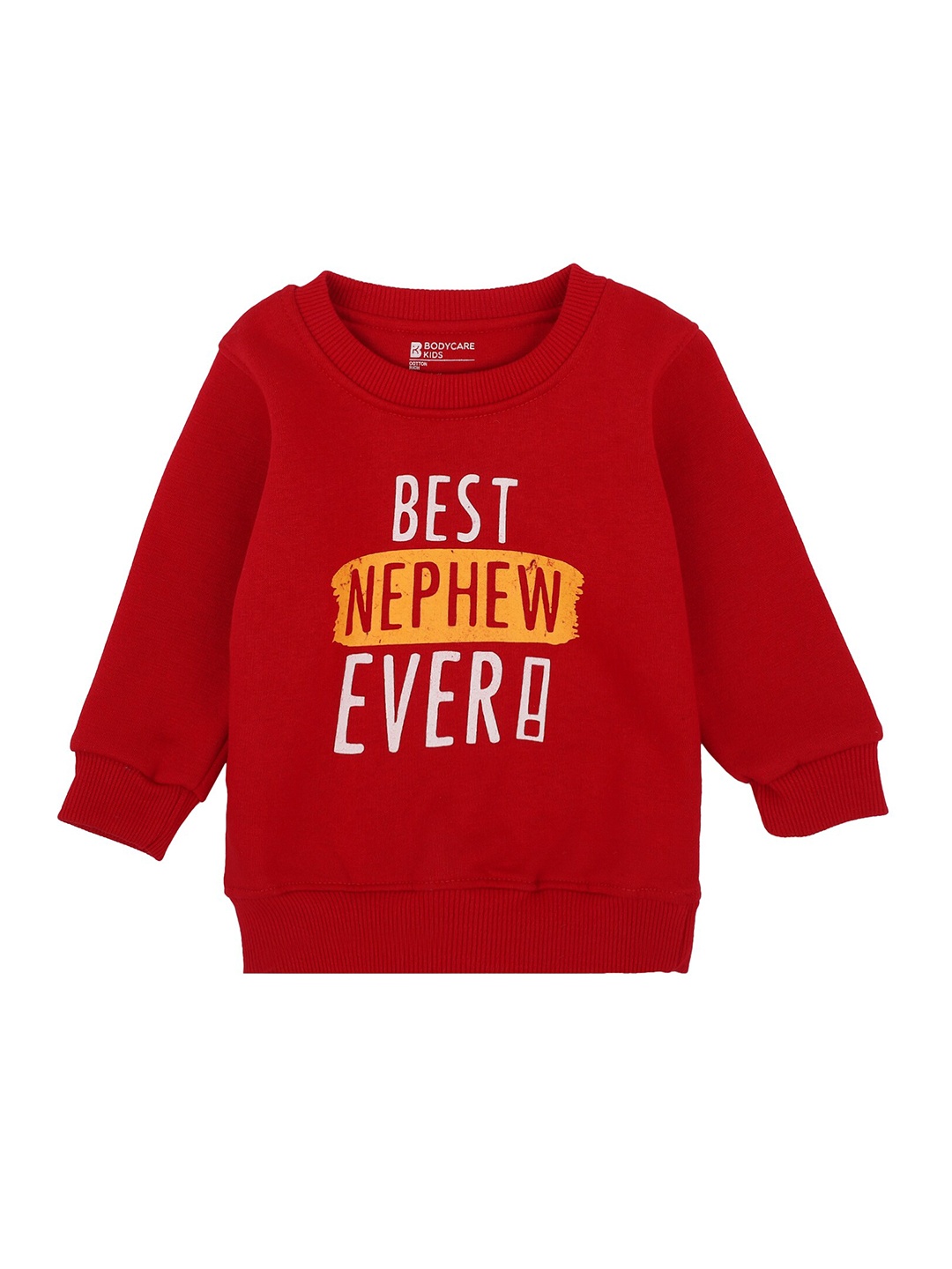 

Bodycare Kids Boys Maroon & Yellow Printed Sweatshirt