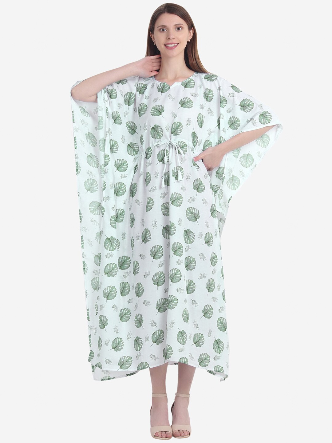 

House of JAMMIES White Printed Kaftan Nightdress