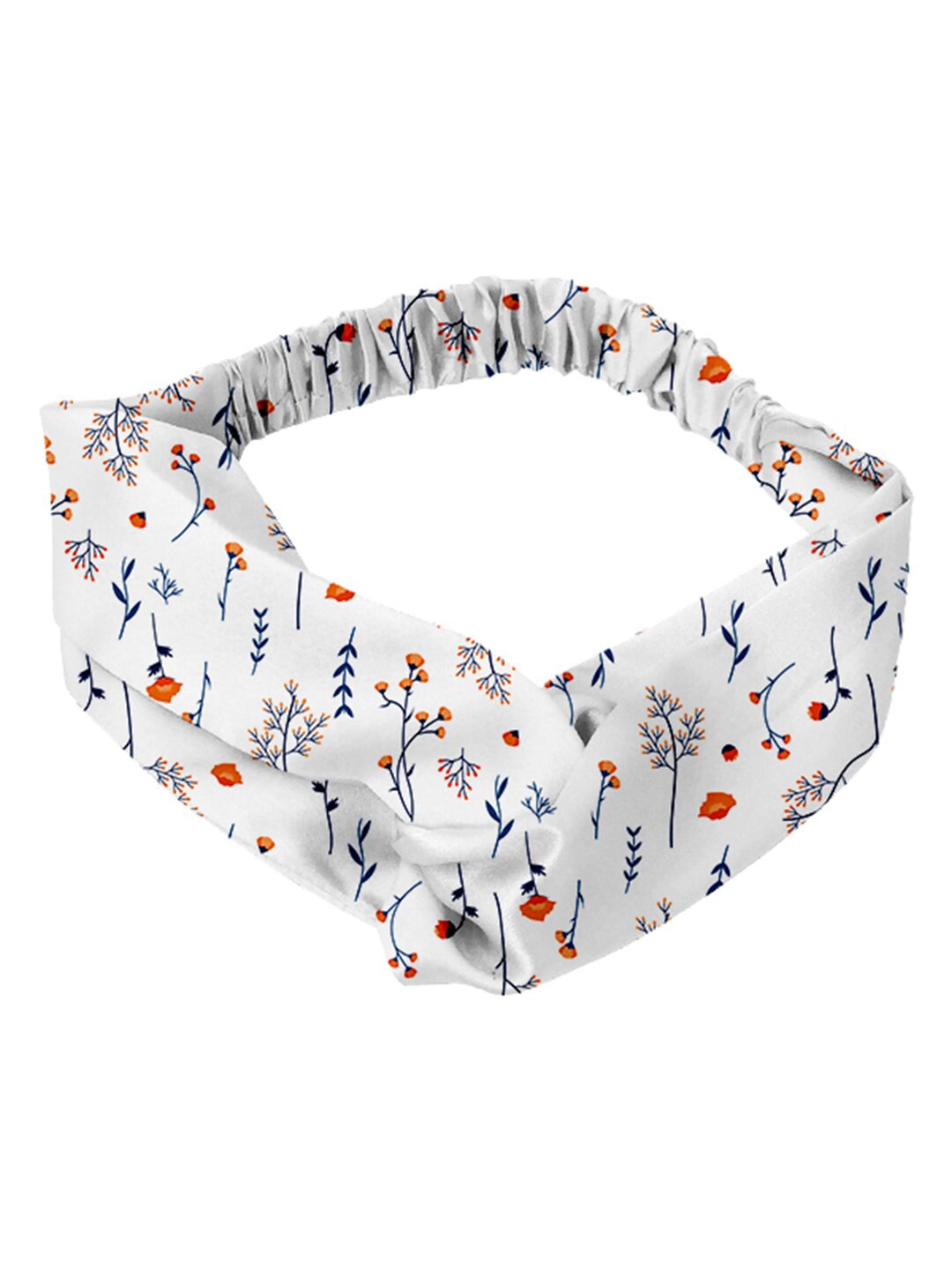 

Ferosh Women White & Blue Hairband