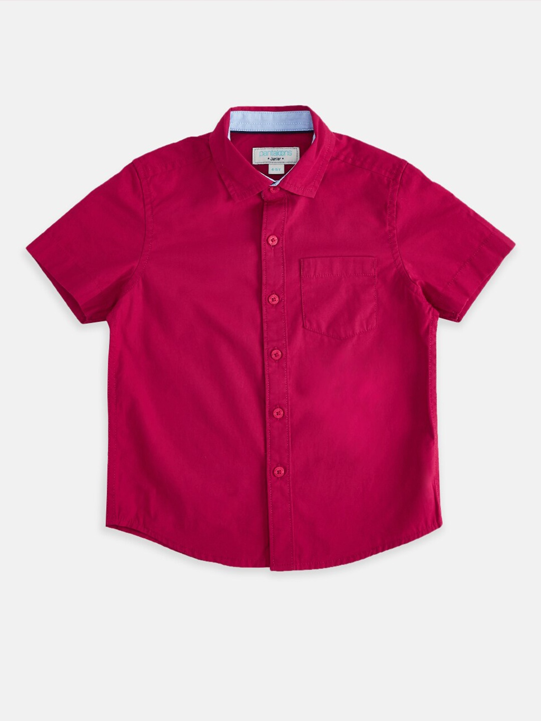 

Pantaloons Junior Boys Maroon Solid Casual Shirt