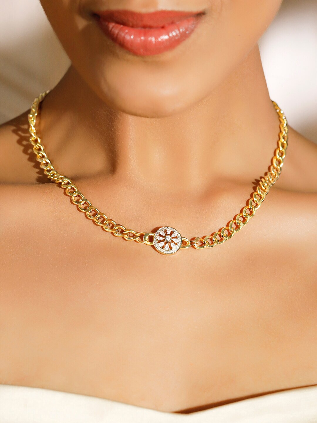 

Rubans Voguish 24K Gold-Plated Necklace