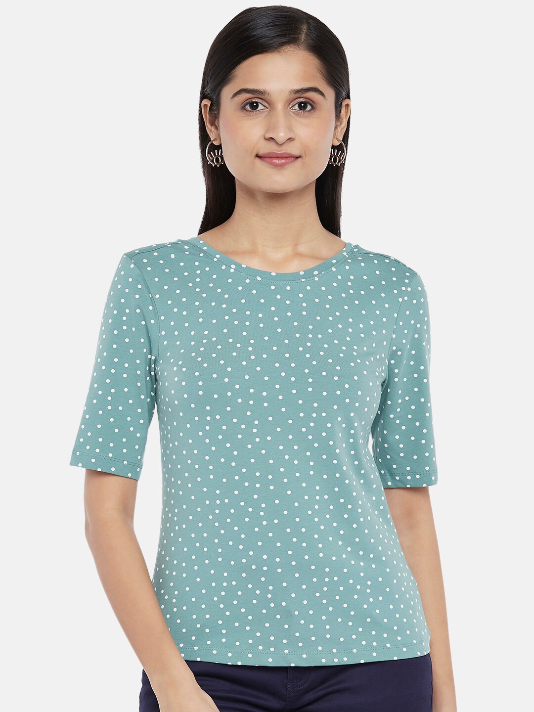 

Honey by Pantaloons Green Printed Top