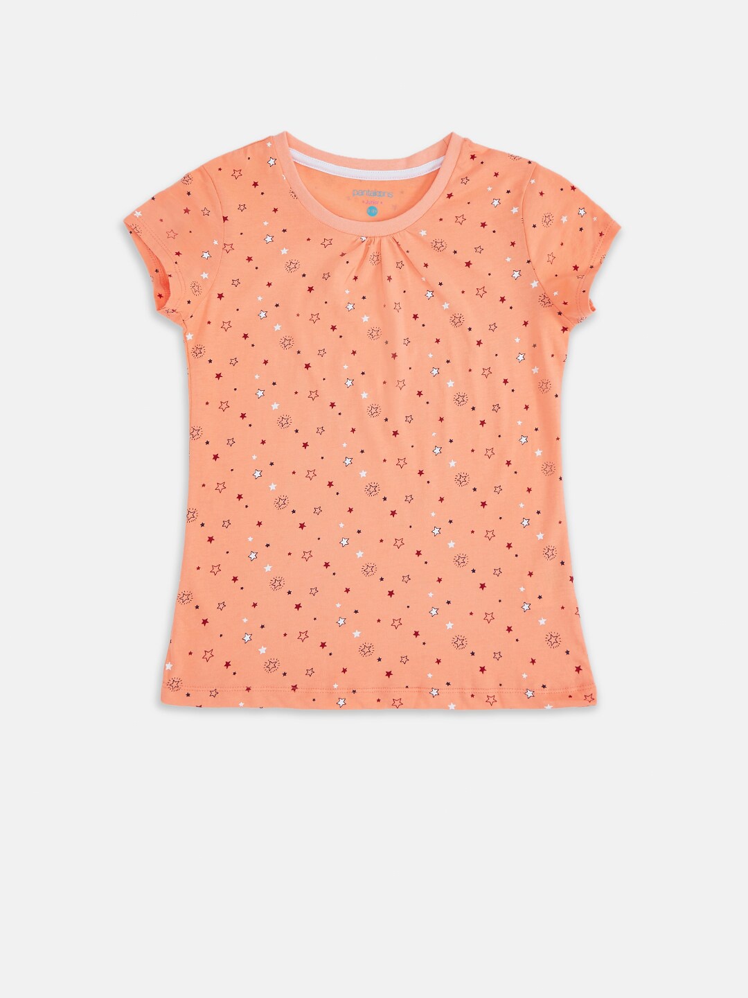 

Pantaloons Junior Girls Peach-Coloured Printed T-shirt