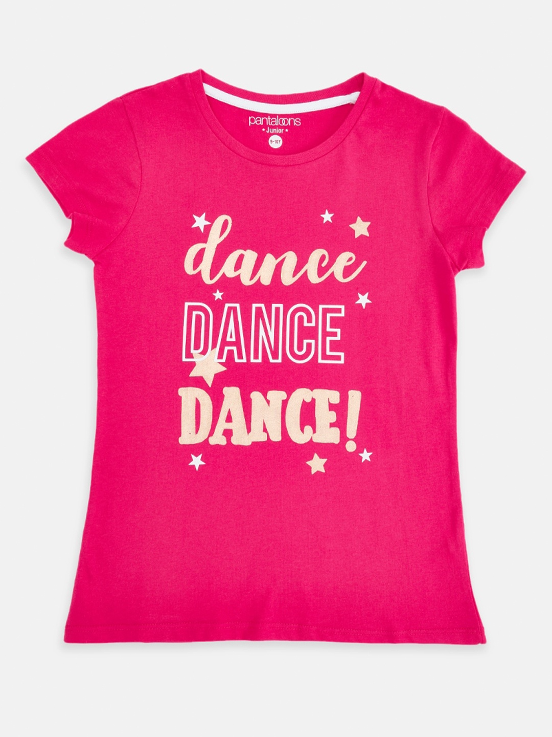 

Pantaloons Junior Girls Fuchsia Typography Printed T-shirt