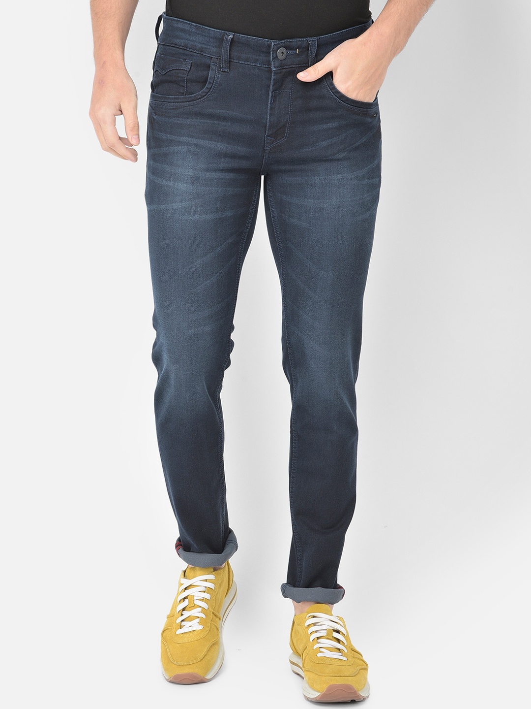 

American Archer Men Blue Smart Skinny Fit Low-Rise Stretchable Jeans