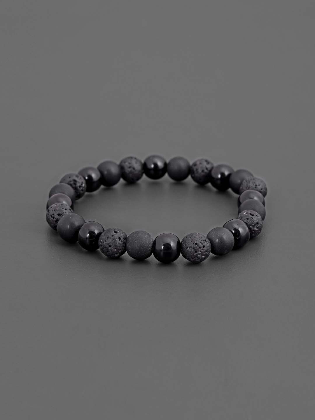 

Tistabene Men Black Beaded Bracelet