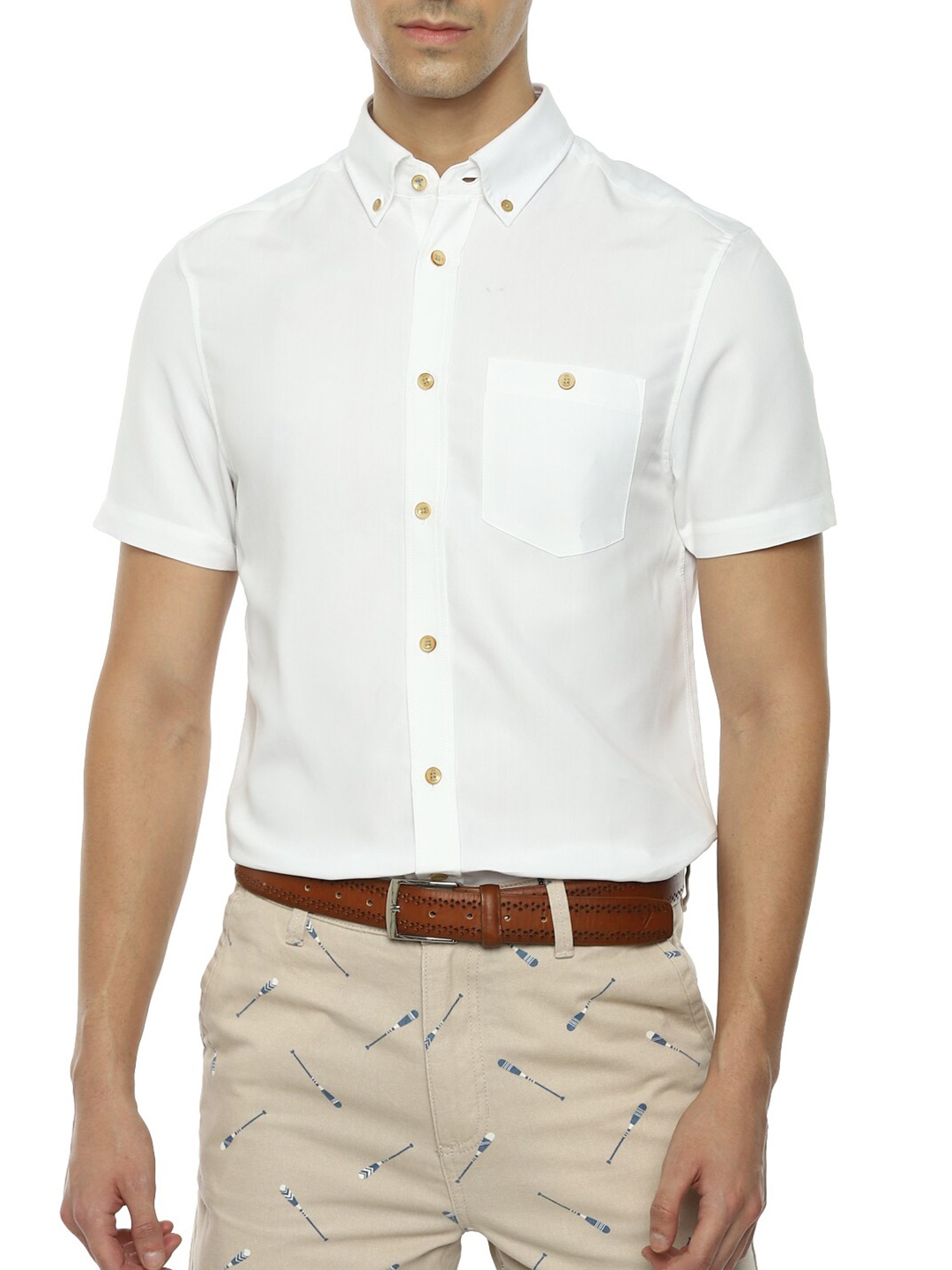 

Ted Baker Men White Classic Casual Shirt