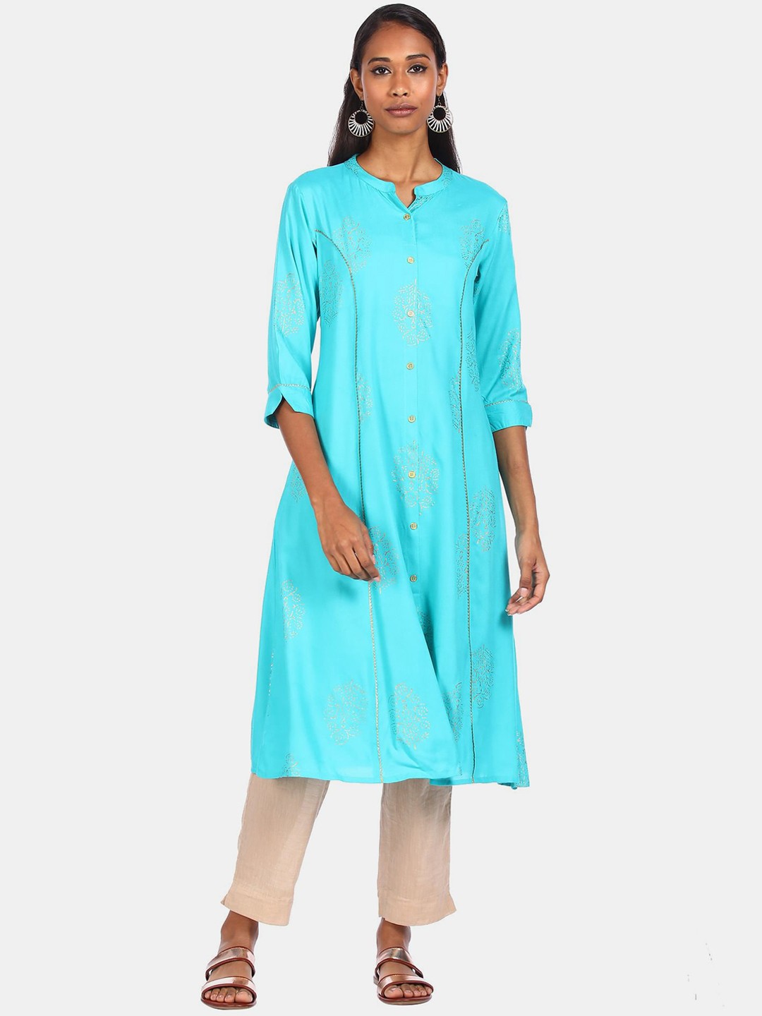 

Karigari Women Blue Kurta