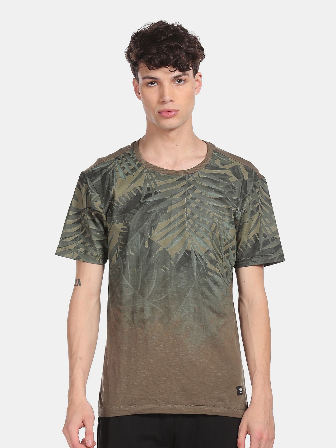 

Colt Men Olive Green Printed T-shirt