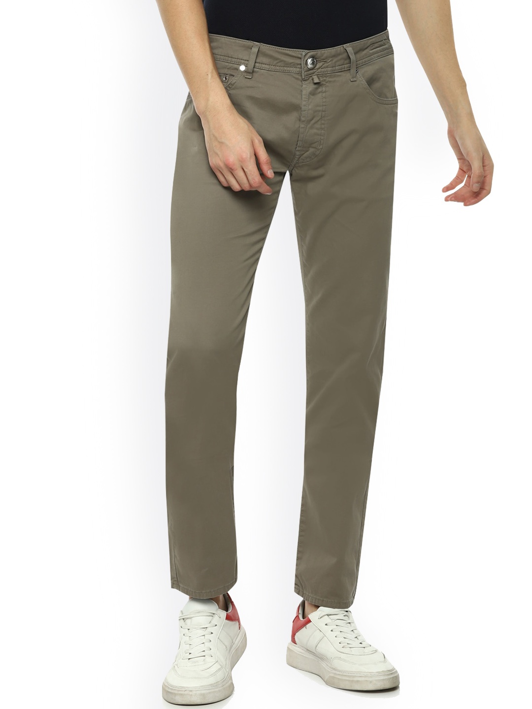 

Jacob Cohen Men Olive Green Solid Jeans