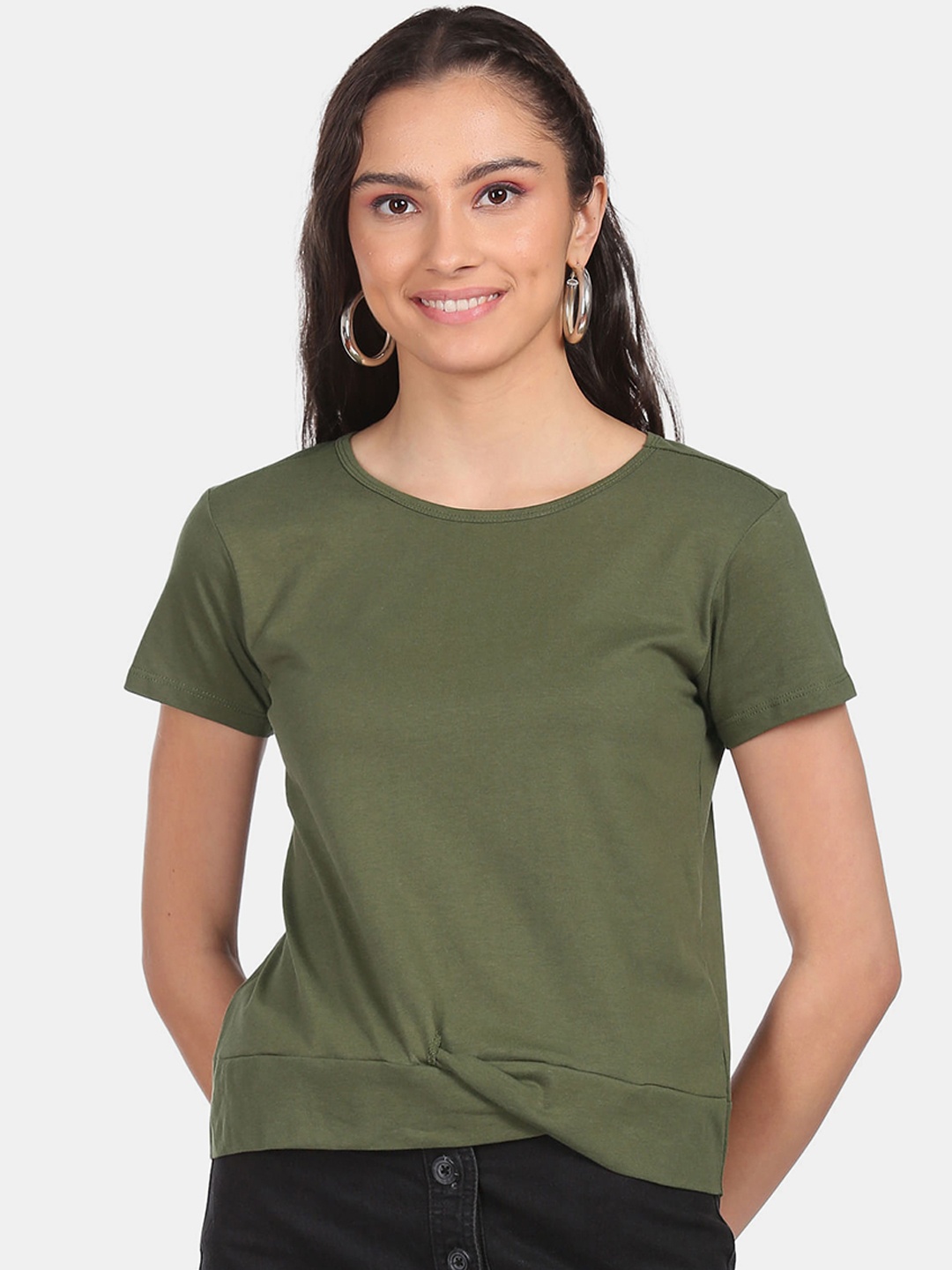 

Sugr Women Green T-shirt