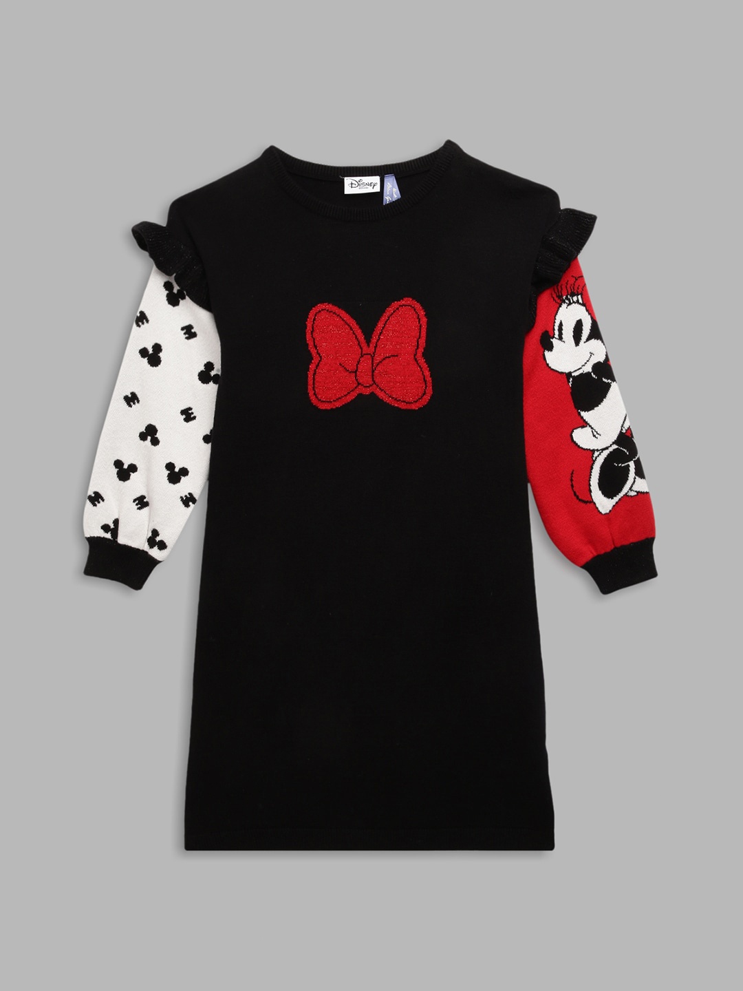 

Blue Giraffe Girls Black & Red Applique Pure Cotton T-shirt Dress