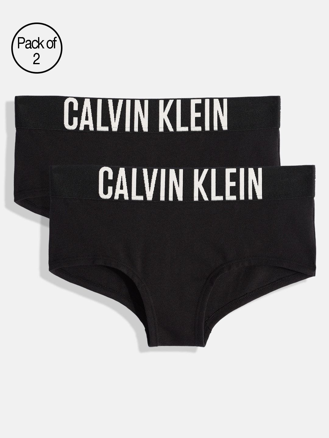 

Calvin Klein Underwear Girls Pack of 2 SHORTY Briefs, Black