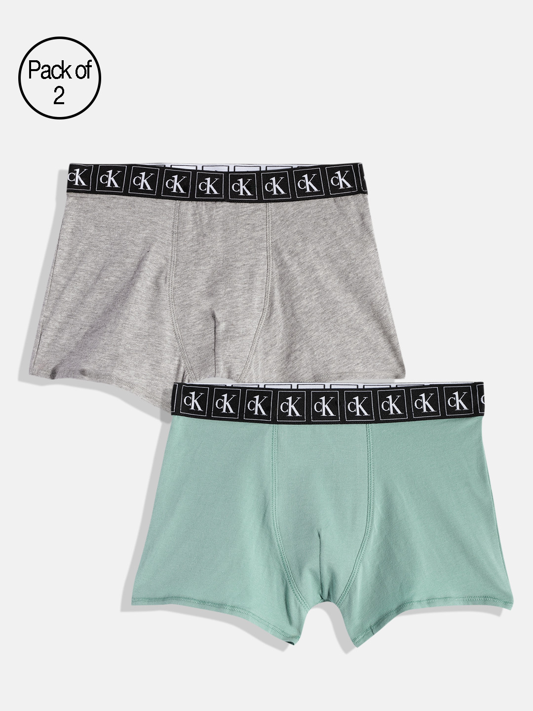 

Calvin Klein Underwear Boys Pack Of 2 Solid Trunks B7003770UC, Assorted