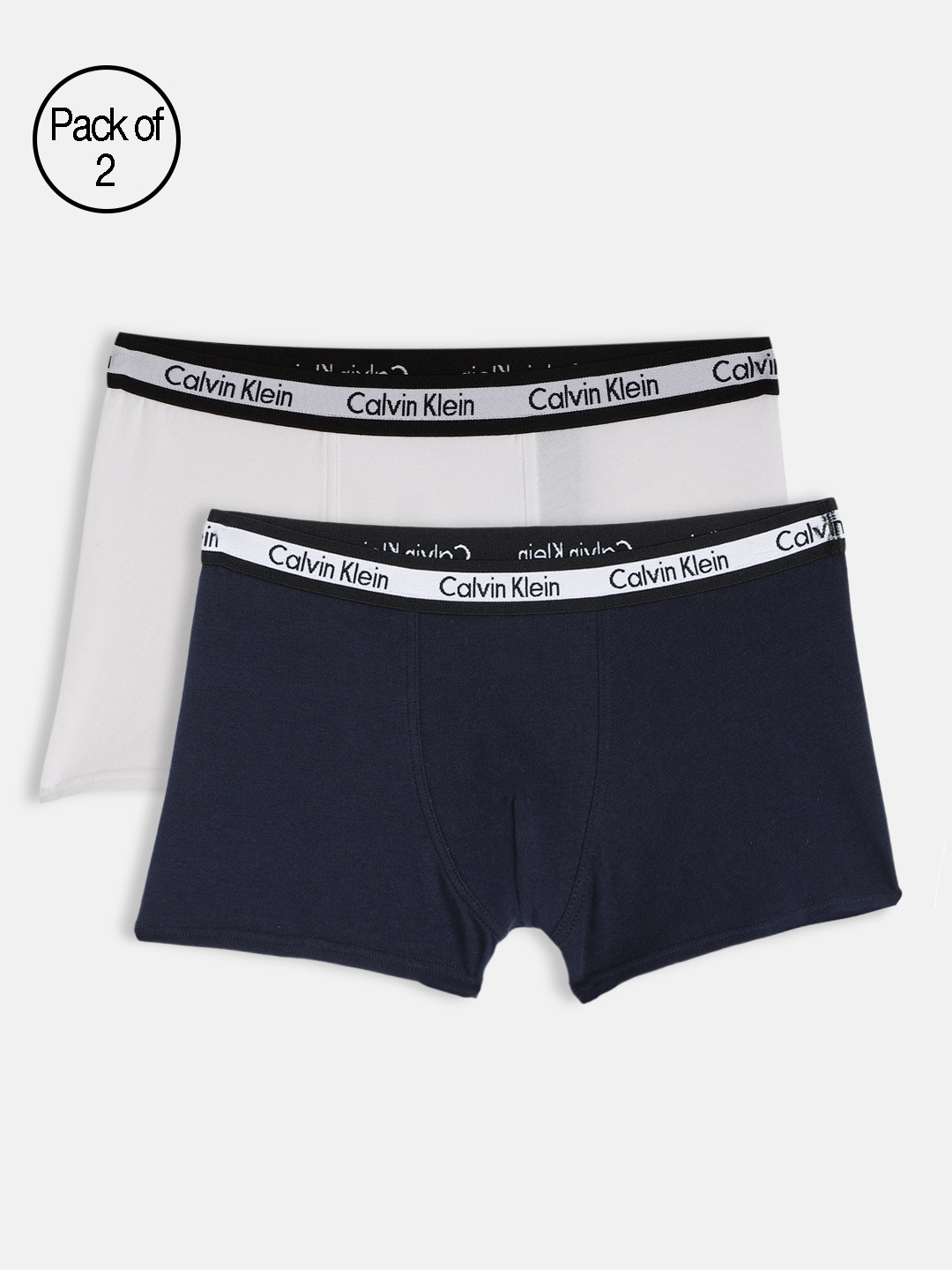 

Calvin Klein Underwear Boys Pack Of 2 Solid Trunks B7003820WZ, Navy blue