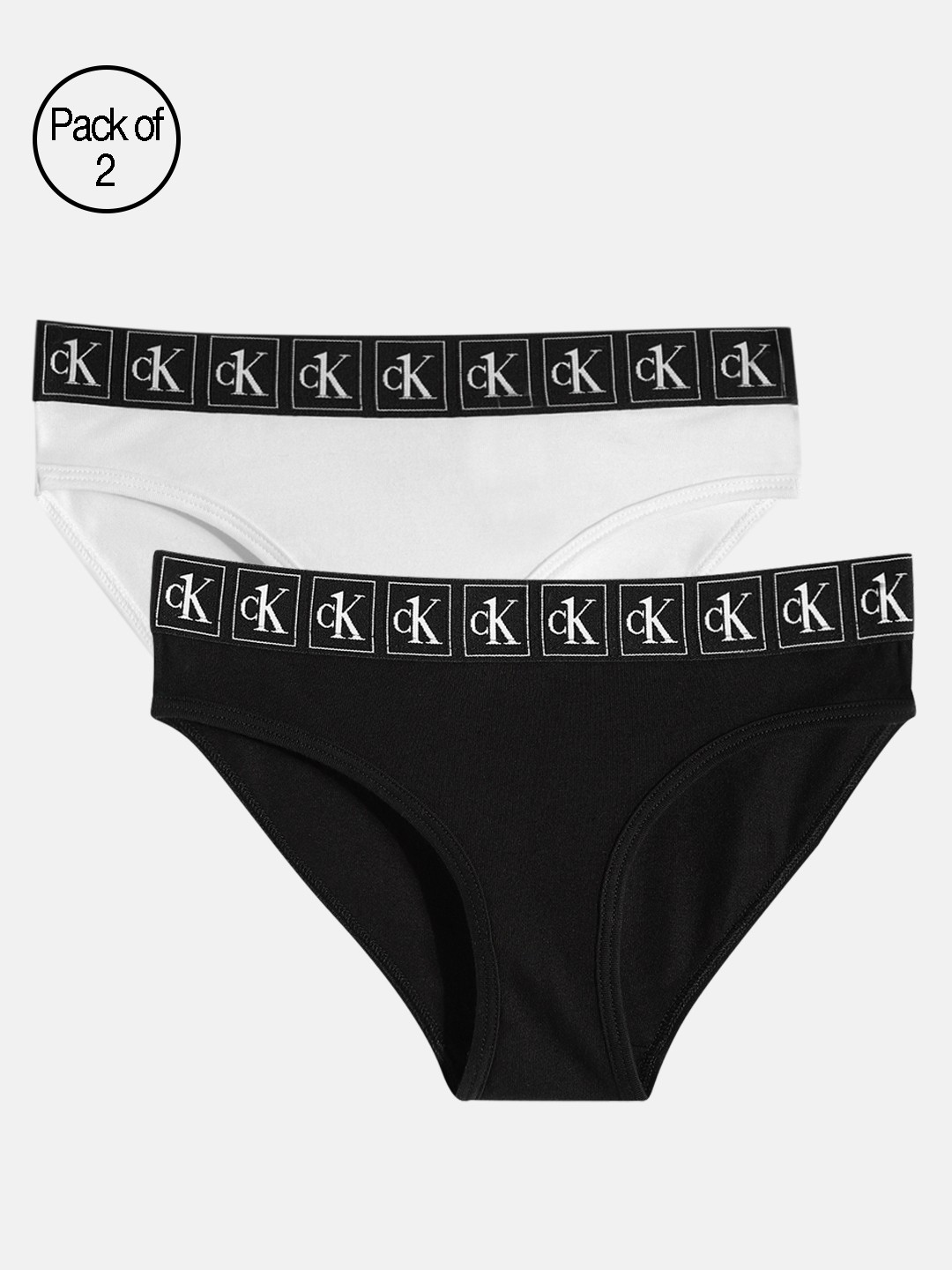 

Calvin Klein Underwear Girls Pack of 2 Bikini Briefs, Black