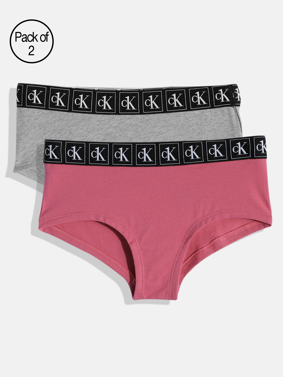 

Calvin Klein Underwear Girls Pack of 2 Briefs G8005280VK, Pink